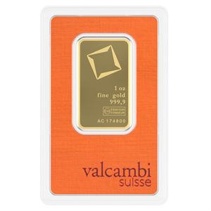 Picture of 1 oz Gold Valcambi Suisse Bar